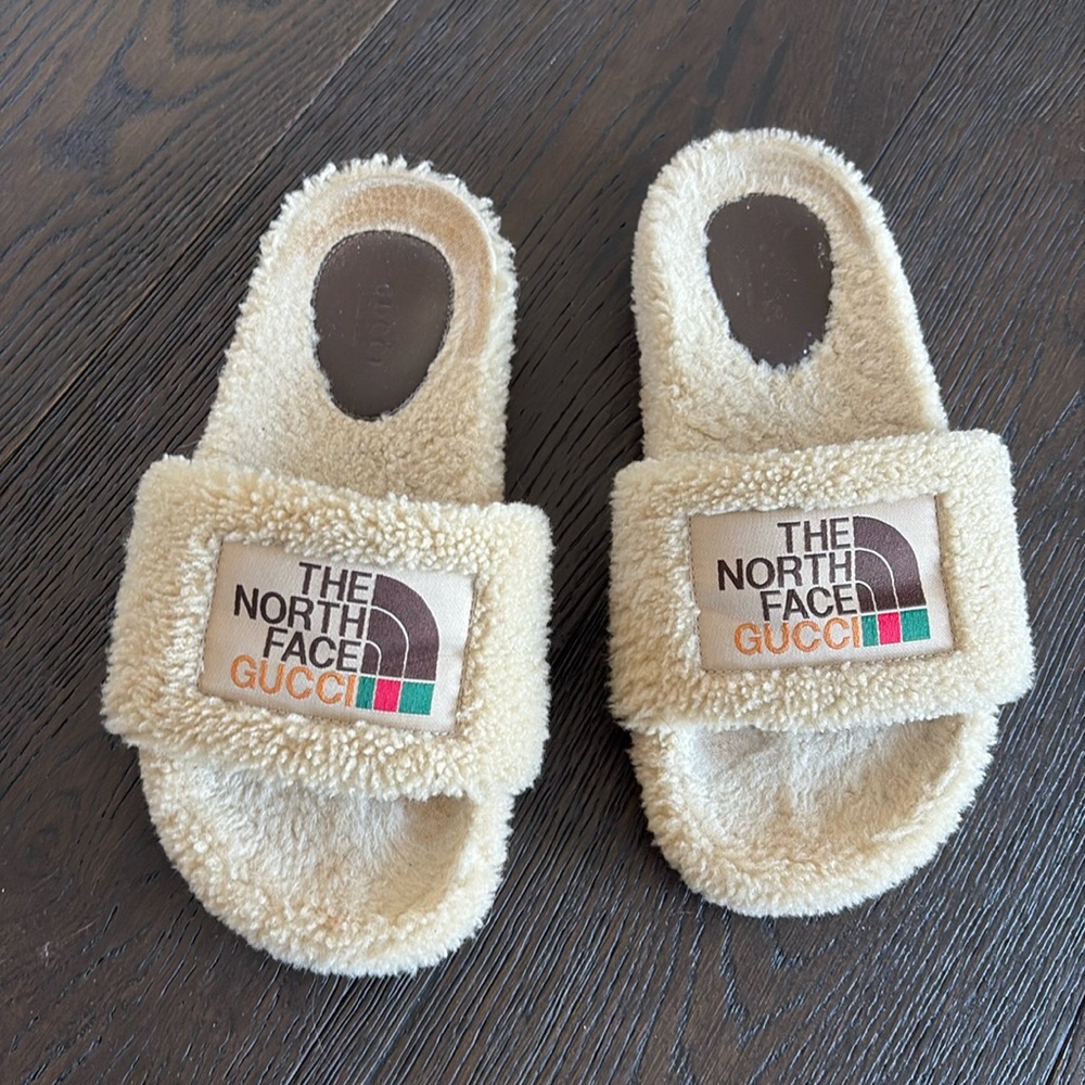 Gucci fuzzy slides
